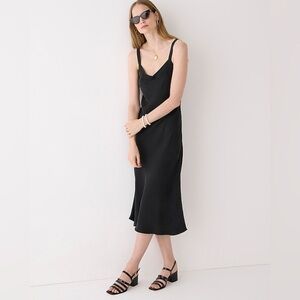 J. Crew Black Slip Dress